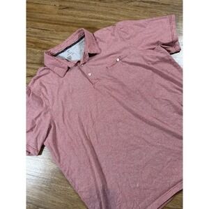 Shaquille O'Neal‎ Mens XLT Pink Striped Polo Shirt Short Sleeve Big Tall